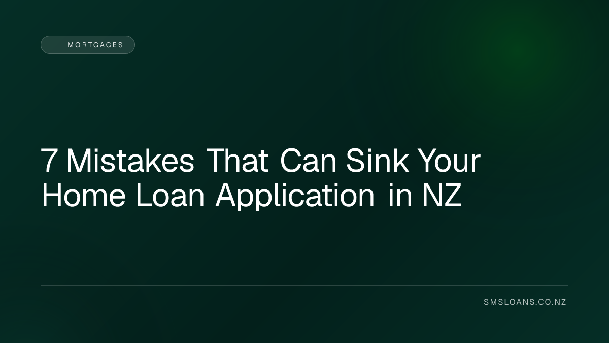 7 Mistakes That Can Sink Your Home Loan Application in NZ